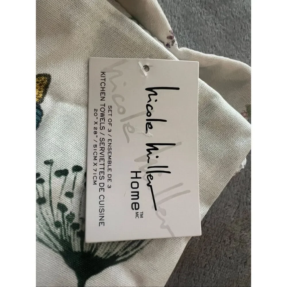 Nicole Miller Easter Kitchen Towel Set Of 3 NEW